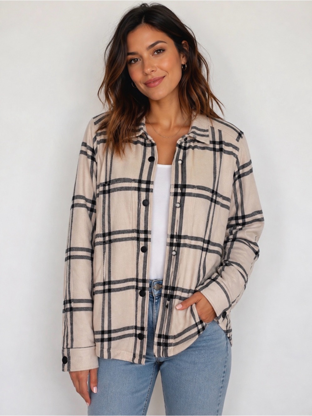 Wind River Heritage Plaid Button-Front Sherpa Lined Utility Shacket